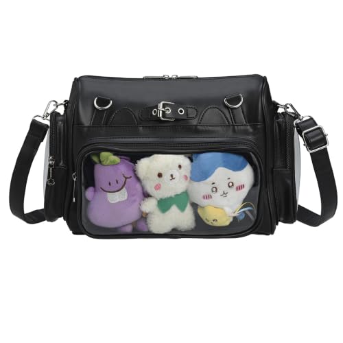 ZAROXOXS Kawaii Crossbody Ita Bag - 5.9 Inch Doll & Pin Display Bag