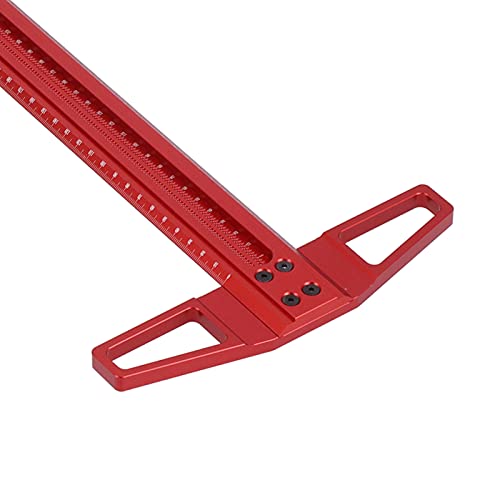 600mm Alu Anreißlineal Mit T-Begrenzer - Präzisionslineal Für Holzbearbeitung Schwarz