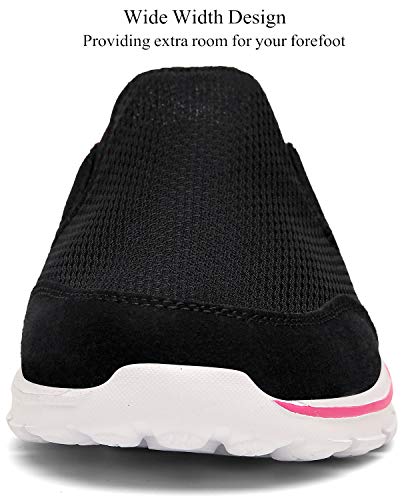 Inminpin Unisex Slippers Casual Clog House Shoes Comfort Slip-On Walking Mules With Indoor Outdoor Anti-Skid Sole For Men And Women, Black Rose, 9 Women/7.5 Men #TOP5
