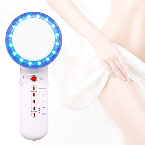 Masajeador Ultrasónico 6 en 1, Masaje para la cara y el Cuerpo Ultrasónico EMS Estiramiento de la Piel