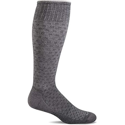 Sockwell Men's Shadow Box Moderate Graduated Compression Socks, Charcoal - L/XL Cover