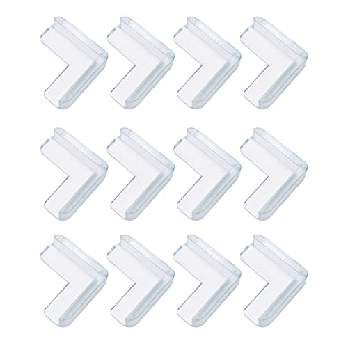 Image of Pack of 12 Corner Protectors for Baby, Clear Corner Protection, Furniture Corner Protection & Edge Protection, Baby Proof Bumper, Furniture & Table Edges Furniture & Sharp Corners Baby Proofing (L Shape)