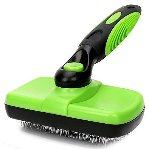 [Upgrade Version] Pet Grooming Glove - Gentle Deshedding Brush Glove - Efficient Pet Hair Remover Mitt - Enhanced Five Finger Design - Perfect for Dog & Cat with Long & Short Fur - 1 Pair