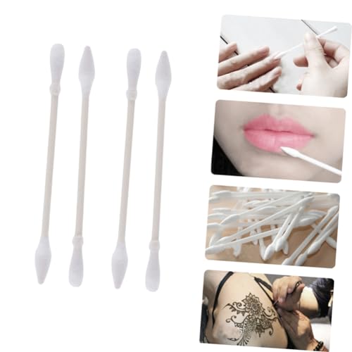 OSOLADY Makeup Cotton Swabs Set of 200 Round Tapered Tips for Eye Shadow Blush Lipstick Nail Polish Safety