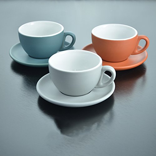 HYLR Kawiarnia dom ceramiczny kubek do kawy cappuccino zestaw do herbaty 240 ml, zestaw czerwonych kubków do espresso