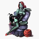 Pin Up Girl Zombie Halloween Sticker Bumper Sticker Vinyl Decal 5'