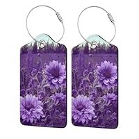 Richugui Lot De 2 étiquettes à Bagages En Cuir Synthétique