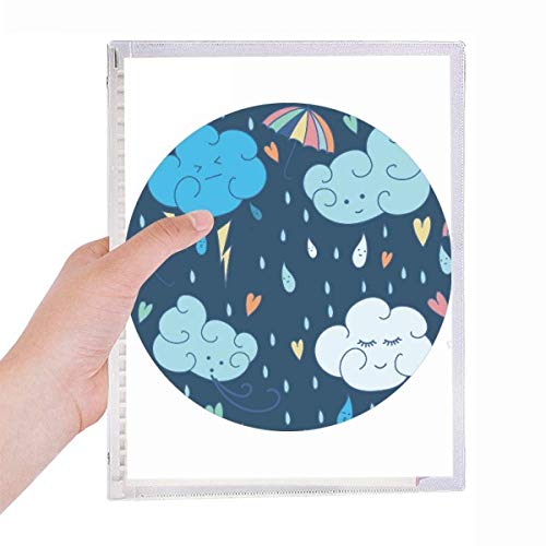 Journal rechargeable Cloud Parapluie à couverture cœur en feuilles spirale