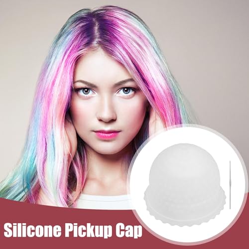 Touca de realce de cabelo de silicone, touca de realce de silicone,Chapéu morrendo com agulha - Chap