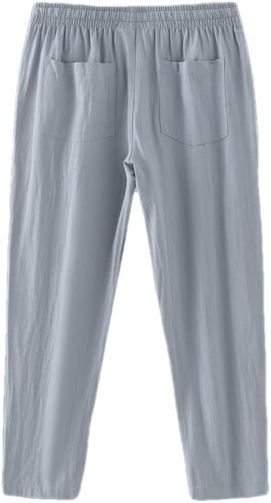 サルエルパンツ メンズ ワイドパンツ 涼しい イージーパンツ ジョガーパンツ 無地 麻綿風ズボン カジュアル ボトムス 9分丈お色選