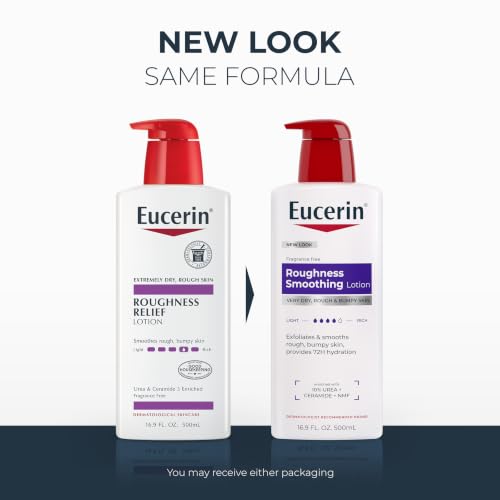 Image of Eucerin Roughness Smoothing Body Lotion for Dry, Rough Skin, Urea Enriched Body Moisturizer, 16.9 FL OZ Pump Bottle
