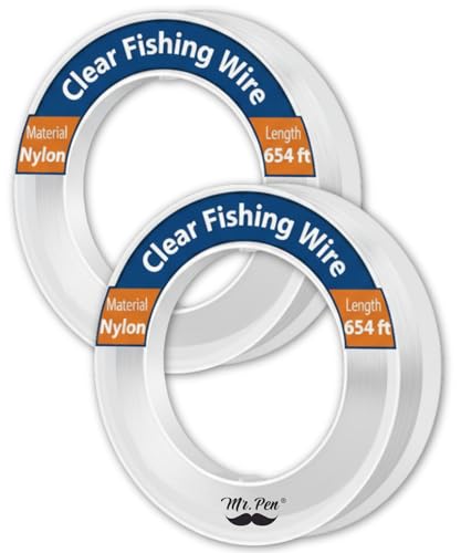 Mr. Pen- Fishing Line Clear String for Hanging, 218 Yard, 2 Pack