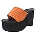 Dasongff Scarpa Donna Ete Sandale Platpiattaforma Slip On Sandali Talons Compensati Antiaderenti, Scarpa Ado Ragazze Suola spessa Sandali Talons Compensati Donna Estate, arancione, 38 EU