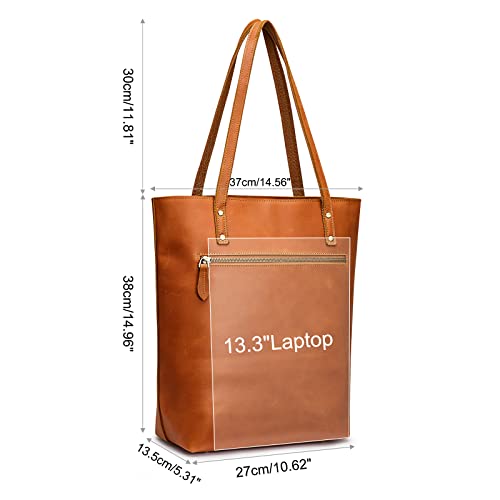 Bolso Tote de Cuero S-ZONE para Mujer miniatura 4