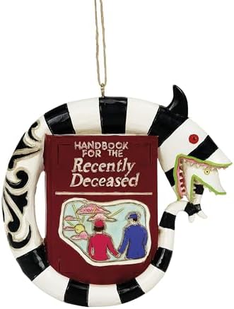 Enesco Beetlejuice by Jim Shore Sand Worm and The Handbook for The Recently Deceased Hanging Ornament- Hand Painted Crafted Collectible Beetlejuice Figurines Ornaments Halloween Home Decor, 3.78 Inch image 5