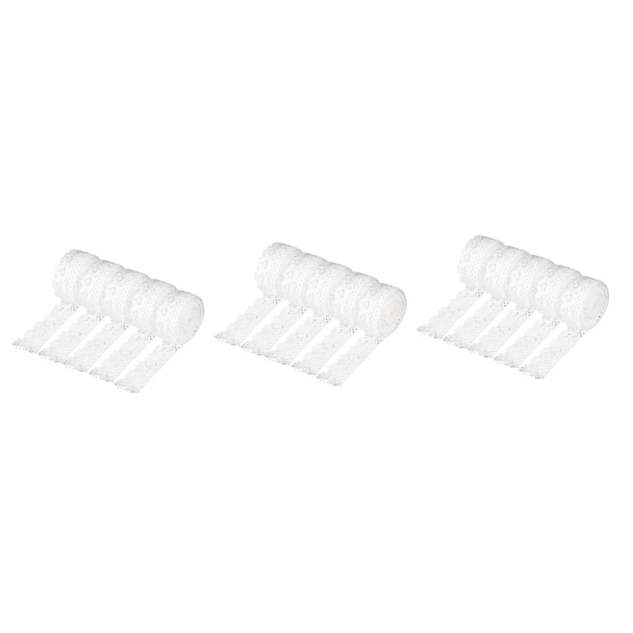 STOBOK 15 Nastro Di Pizzo Bianco Per Decorazioni Fai Da Te Per Matrimonio Compleanni Scrapbooking e Progetti Creativi