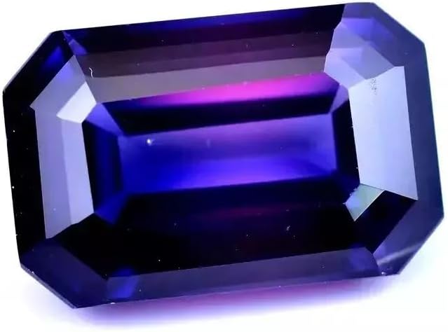 Natural 8.00 Ct Purple Blue Sapphire Certified Emerald Cut Loose Gemstone Collectible Gems Stone For Making Jewelry