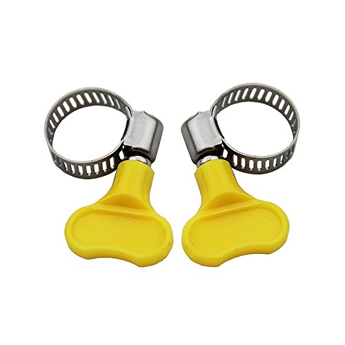 10 PCS Stainless Steel butterfly Hose Clamp Pipe Clamp Plastic Tube for Homebrew (Fit 13mm OD ~ 19mm OD Plastic Tube) by UP100ÃÂ®