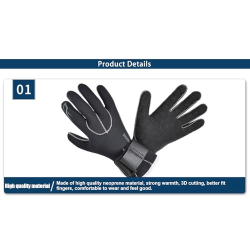 Guantes de buceo de neopreno para hombre y pesca en agua fría con agarre mejorado 5