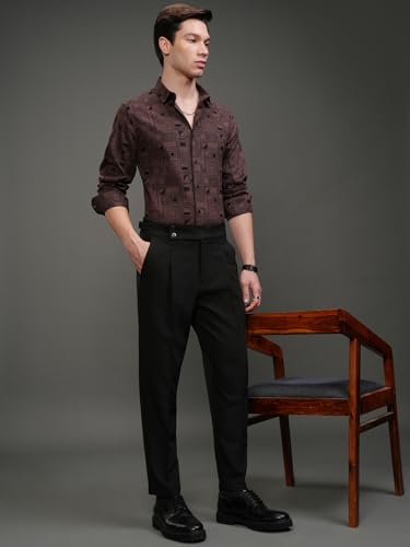 Image of Highlander Men Men's Gurkha Trouser Pants| High Waist| Carrot Fit| Ankle Length| Stylish Trousers for Men| Men Trousers | Trousers for Man | Pants for Man