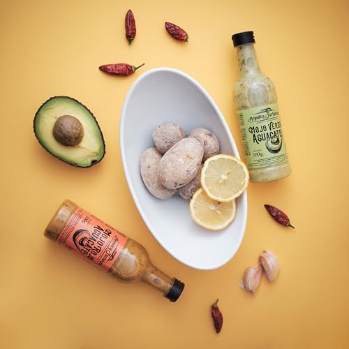 Argodey Fortaleza Avocado Mojo Verde Kanarische Soße 200g – Perfekte und Vielseitige Sauce zum Bestreichen von Brot, Toast, Arepas, Kartoffeln.