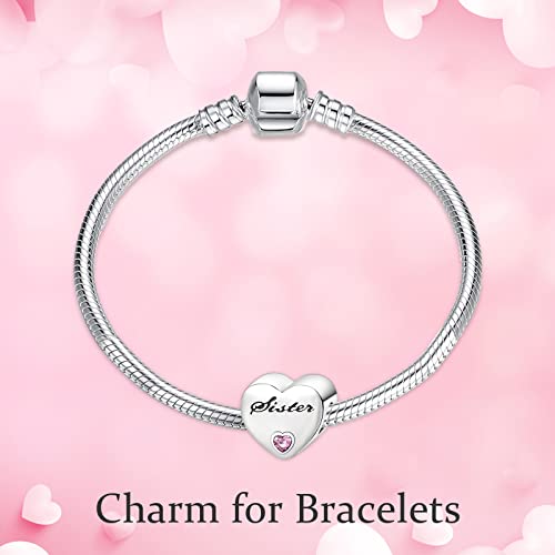 Image of Mothers Day Birthday Number Love Family Friendship Graduation Auntie Grandma Dad Mom Charms for Pandora Bracelets Necklaces, Gifts Women, for Anniversary Valentines Christmas