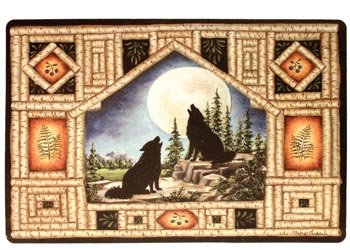 Wolf Indoor Comfort Foam Floor Mat Rug, 4mm Thick, 18x27-inch