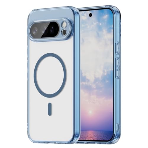 Coque Google Pixel 10A bleu clair antichoc en silicone transparent