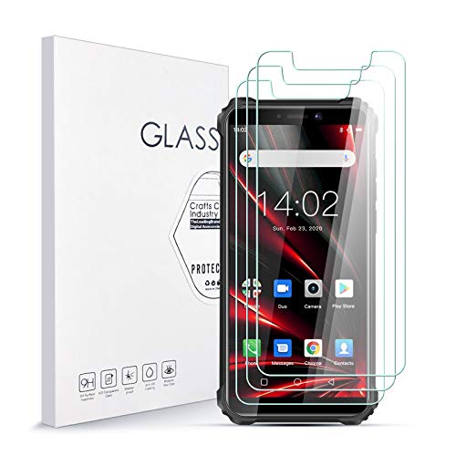 Asoway Protecteur D'écran pour Oukitel WP5 Pro [3 pièces] de Haute Qualité 9H en Verre Trempé Résistant à la Rayure Protecteur D'écran Convivial Anti-Bulles Facile à Installer Support 3D Cover