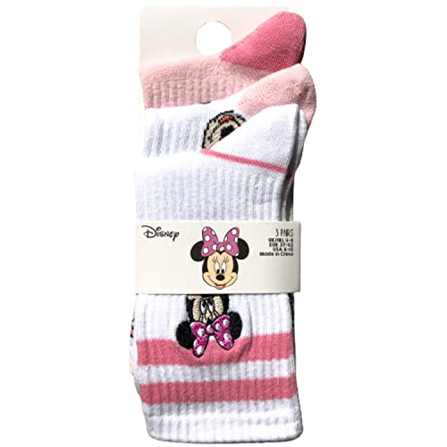 Primark Limited - Lot de 3 chaussettes Minnie Mouse Rose, Blanc et Noir - Pour fille et femme - Avec licence officielle - UK 4-8 EUR 37-42 Cover