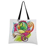 KAAVIYO Peinture De Couleur De Coq De Poulet Sac à Courses Sac à épicerie Pliable Sac à Main Toile Réutilisable Fourre-tout pour Voyage Femmes Filles