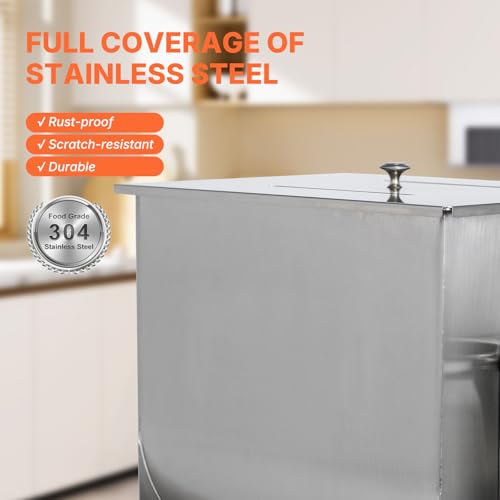 Hakka 15lb/7.5L Manual Meat Mixer, Stainless Steel 10L Fixed Tank Meat Mixer for Sausage (Mixing Max.15lb for Meat) by HAKKA BROTHERS - Image 4