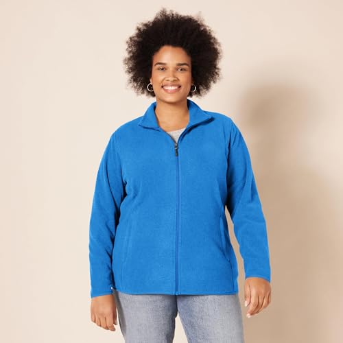 Image of Amazon Essentials Women's Classic-Fit Full-Zip Polar Soft Fleece Jacket, Outerwear Coat with Cuffs (Available in Plus Size)