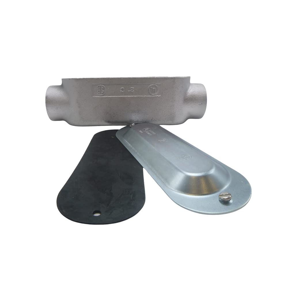 COREX 2" LL Format Threaded Rigid Conduit Body with Steel Cover and Neoprene Gasket - Malleable Iron - 1-Pack