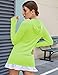 LUYAA Hiking Shirts Women Fishing Shirts Long Sleeve Workout Clothes Sun Shirts Quick Dry Running Sweatshirt Fluorescent Green