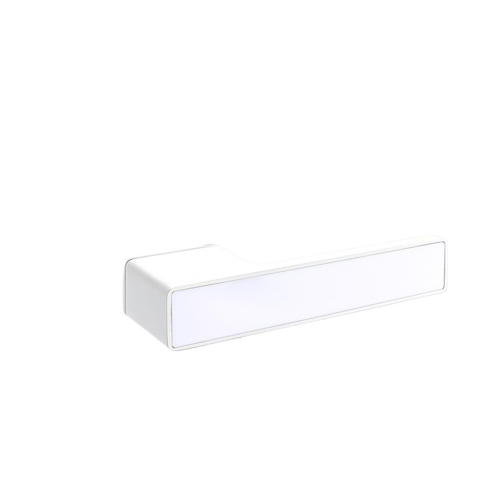 ZONSHJDKR Minimalist Magnetic Ecological Door Lock Indoor Silent Home Bedroom Living Room Invisible Zinc Alloy Wooden Handle(Square Handle White 3)