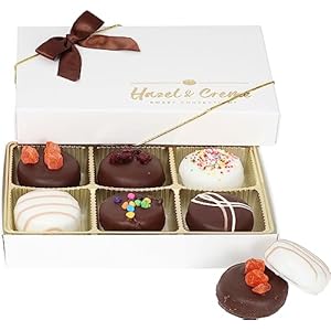 Chocolate Cookie Gift Box – Chocolate Covered Cookies Gift Basket – Gourmet Chocolate Gifts – Employee Appreciation, Birthday, Graduation – Vegan Food Gift For Him Or Her (Medium Box)