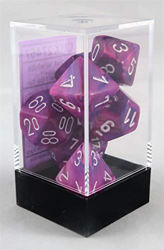 Chessex Chx27457 Dice-Festive Violet/White Set, Yellow, Large (18Mm - 25Mm) #TOP1