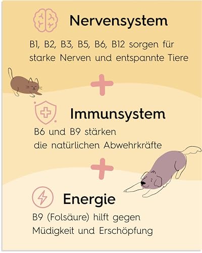 Vitamin B-Komplex Hund 140 Tabletten I Alle 7 B-Vitamine, Starke Nerven & Immunsystem, hochdosiert, Deutscher Hersteller I hohe Akzeptanz I Lucky Pets