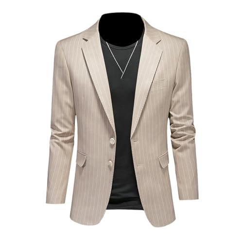 Blazer rayé intemporel pour homme, coupe business ajustée