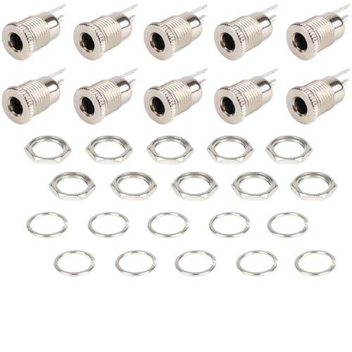 10PCS 5.5 * 2.1mm DC Power Jack hembra metálico miniatura 1
