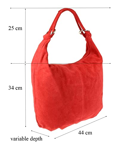 Image of Girly HandBags Womens Hobo Italian Suede Genuine Leather Shoulder Bag
