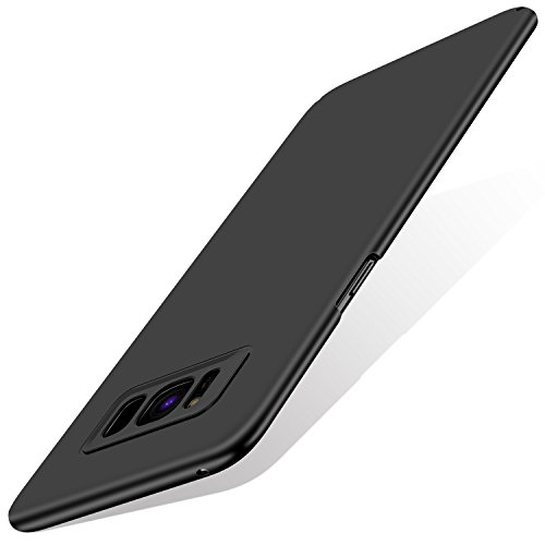 TORRAS Slim Fit Galaxy S8 Case Hard Plastic PC Ultra Thin S8 Mobile Phone Cover Case with Matte Finish Coating Grip Compatible with Samsung Galaxy S8, Black