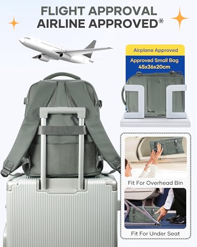 Image of Large Travel Backpack for Women Airline Approved Carry on Backpack for Airplanes Mochila De Viaje Spirit Airlines Personal Item Bag 18x14x8 Personal Item Travel Bag Backpack for Traveling on Airplane