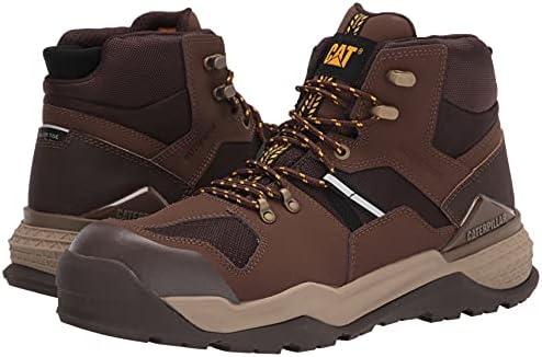 Cat Footwear Men's Provoke Mid Waterproof Alloy Toe Construction Boot, Chocolate, 11 | Image 6