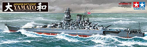 Tamiya 300078030-1:350 Jap. Yamato 2013 Schlachtschiff,originalgetreue Nachbildung, Plastik Bausatz, Basteln, Modellbausatz, Zusammenbauen, unlackiert