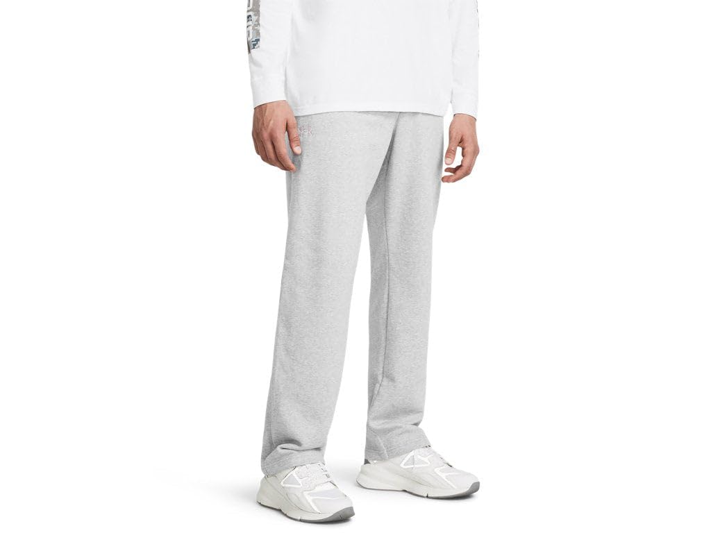 Under Armour Men's Rival Fleece Pants, (011) Mod Gray Light Heather / / White, Large Tall