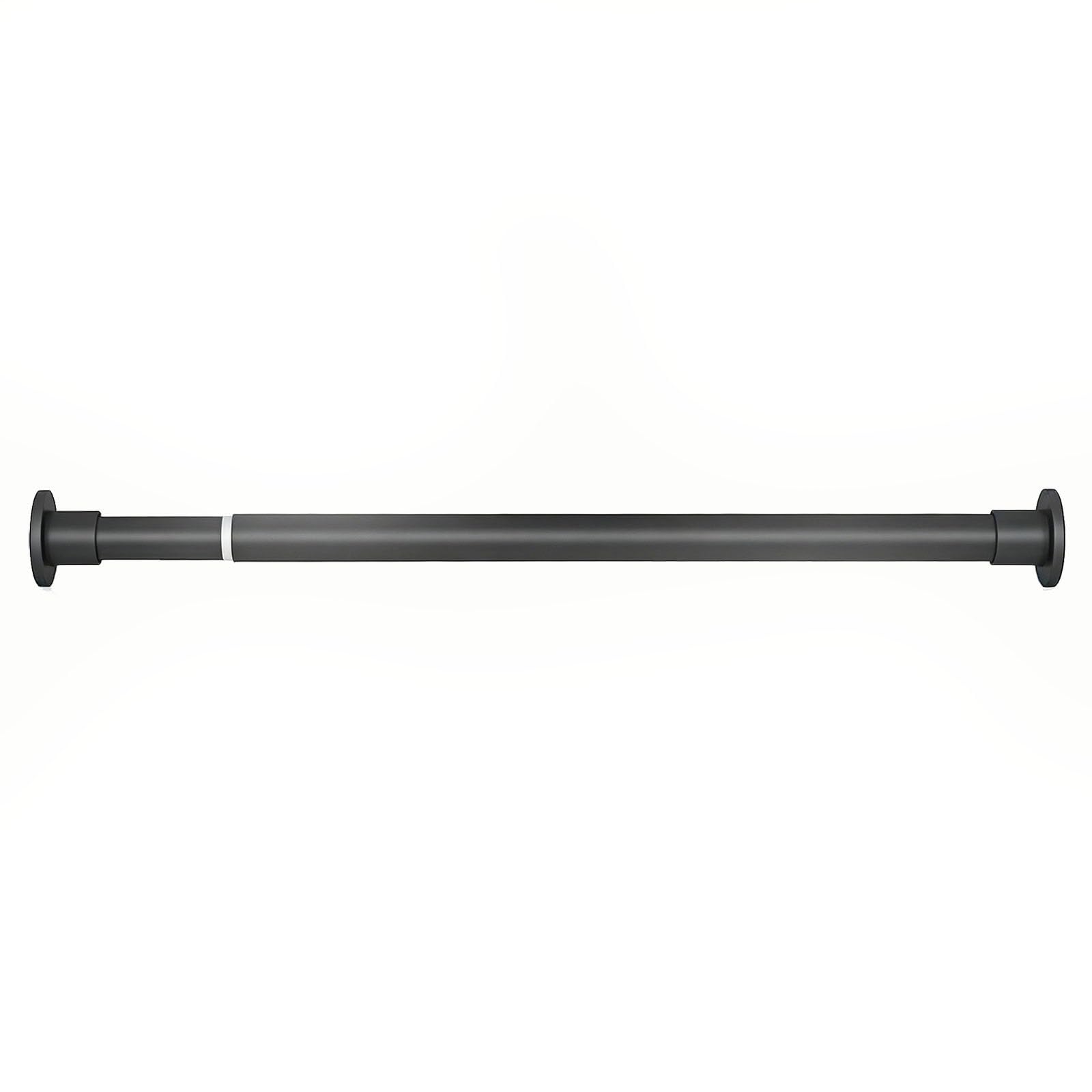 Adjustable Closet Rod, No Drill Curtain Rod, Chip-Resistant, High Load-Bearing Capacity, Suitable for Wardrobes, Bathrooms, Balconies, and Kitchens(Black,110-200cm/43.3-78.7in)