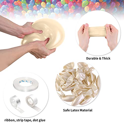Ivory White Balloons Cream Latex Balloon 5 10 12 18Inch Different Sizes 103Pcs Beige Nude Neutral Balloons Kit For Kids Birthday Party Decoration Baby Shower Wedding Annversary #TOP3