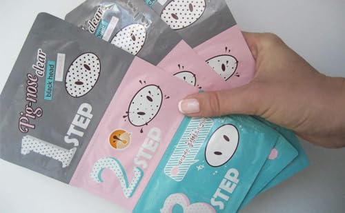 Generic [Conjunto de 10] Kit de 3 etapas de cravos transparentes com nariz de porco coreano com pape